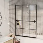Shower Enclosure ESG 39.4"x55.1" Black