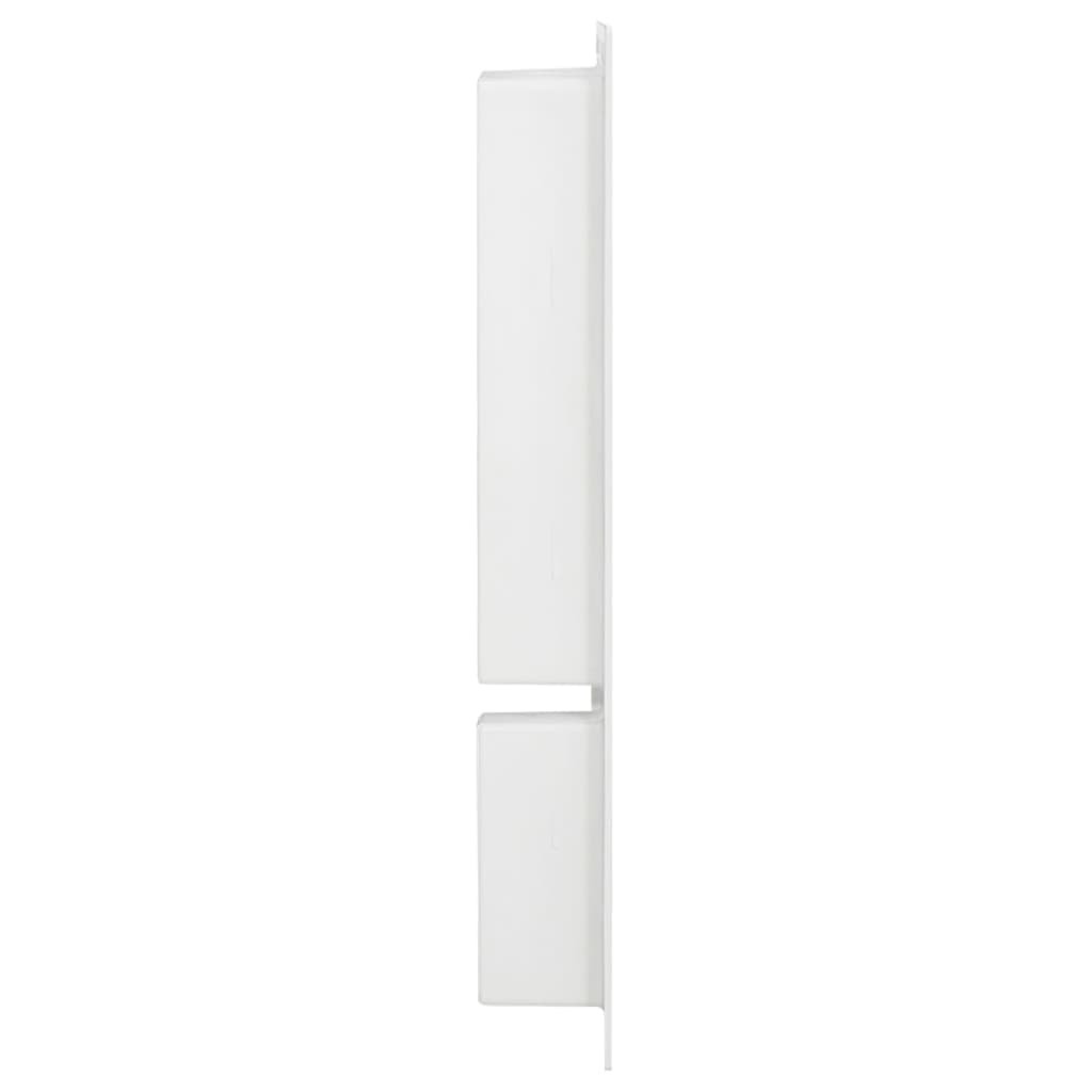 Shower Niche with 2 Compartments High Gloss White 16.1"x27.2"x3.5"
