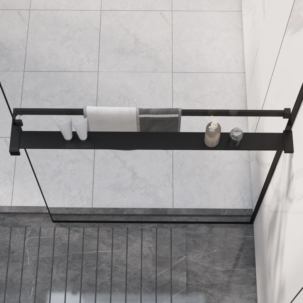 Shower Shelf for Walk-in Shower Wall Black 31.5