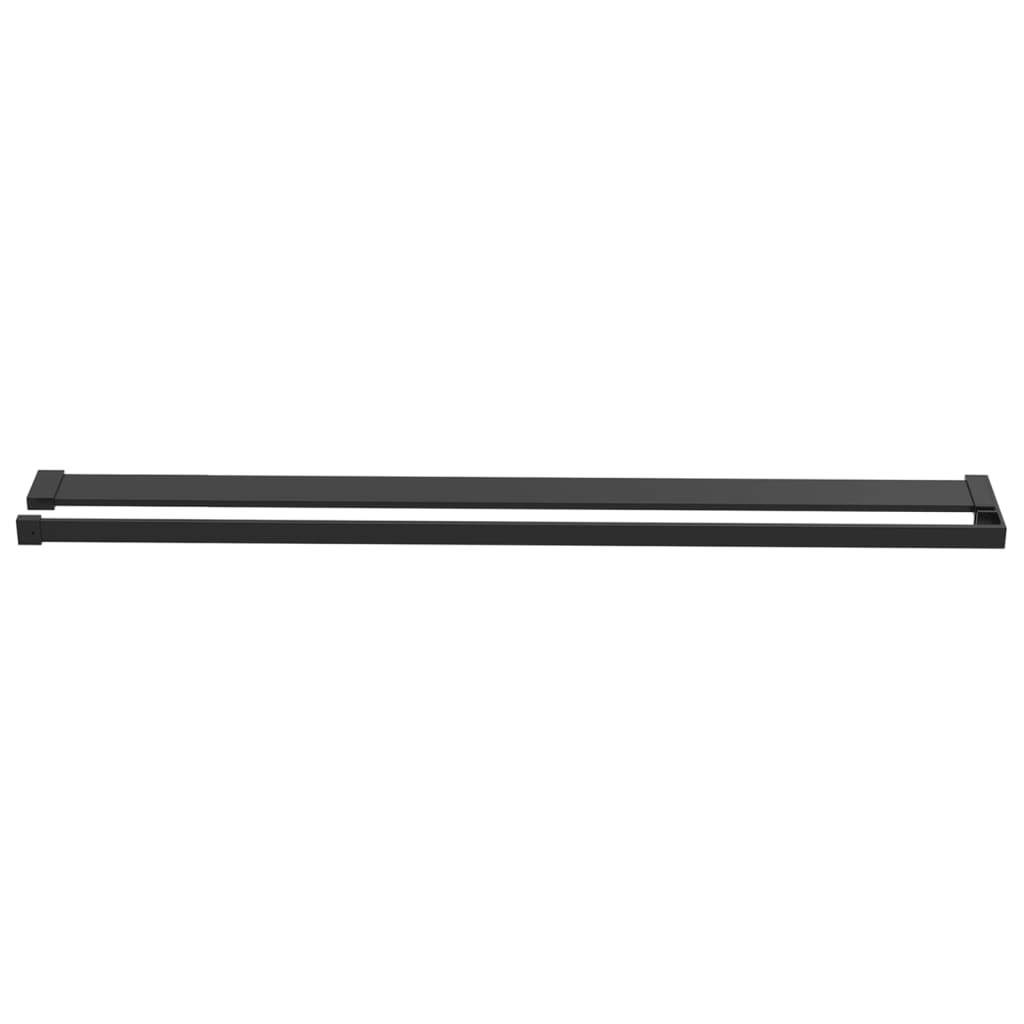 Shower Shelf for Walk-in Shower Wall Black 45.3" Aluminum