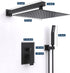 Shower System with High Pressure 10 inch Shower Head Hand Held Square Shower Head Bathroom Luxury Rain Mixer Shower Complete Combo Set Wall Mounted