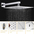 Shower System with High Pressure 10 inch Shower Head Hand Held Square Shower Head Bathroom Luxury Rain Mixer Shower Complete Combo Set Wall Mounted