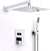 Shower System with High Pressure 10 inch Shower Head Hand Held Square Shower Head Bathroom Luxury Rain Mixer Shower Complete Combo Set Wall Mounted