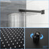 Shower System with Waterfall Tub Spout,12 Inch Wall Mounted Square Shower System with Rough-in Valve, Oil Rubber Bronze