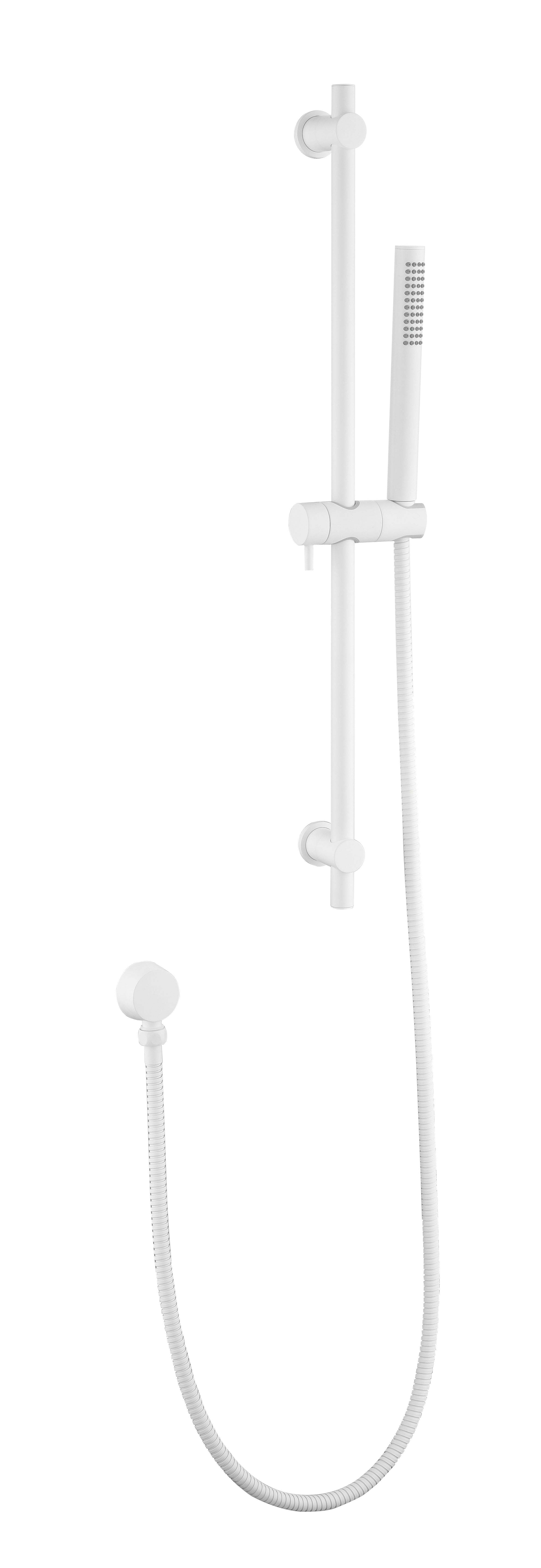 SHOWERS Stainless Steel Slide Bar Grab Rail Includes Handheld Shower Head and 69-Inch Hose