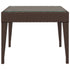 Side Table Brown 19.7"x19.7"x15" Poly Rattan and Tempered Glass