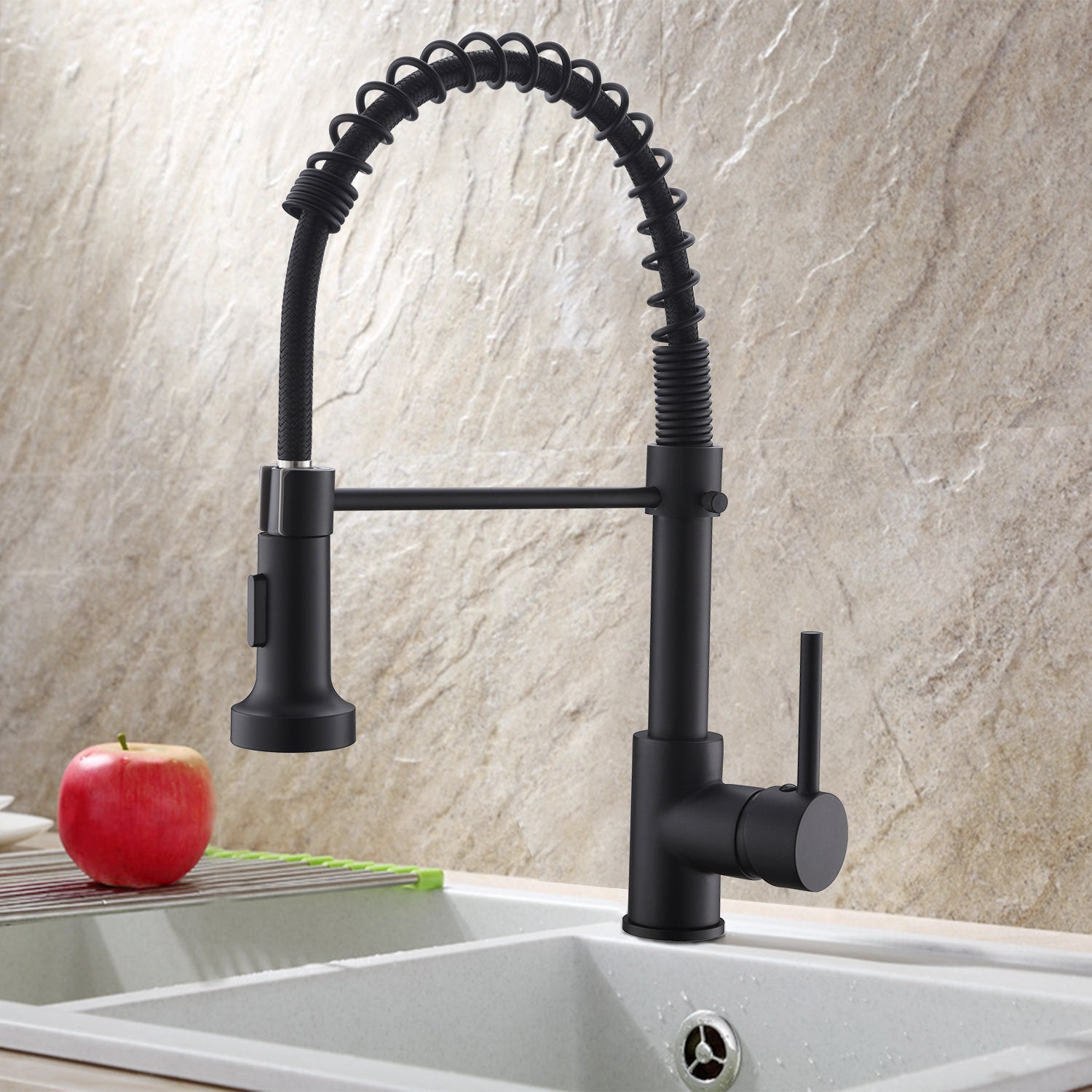 Single Handle Pull-Down Sprayer Kitchen Faucet