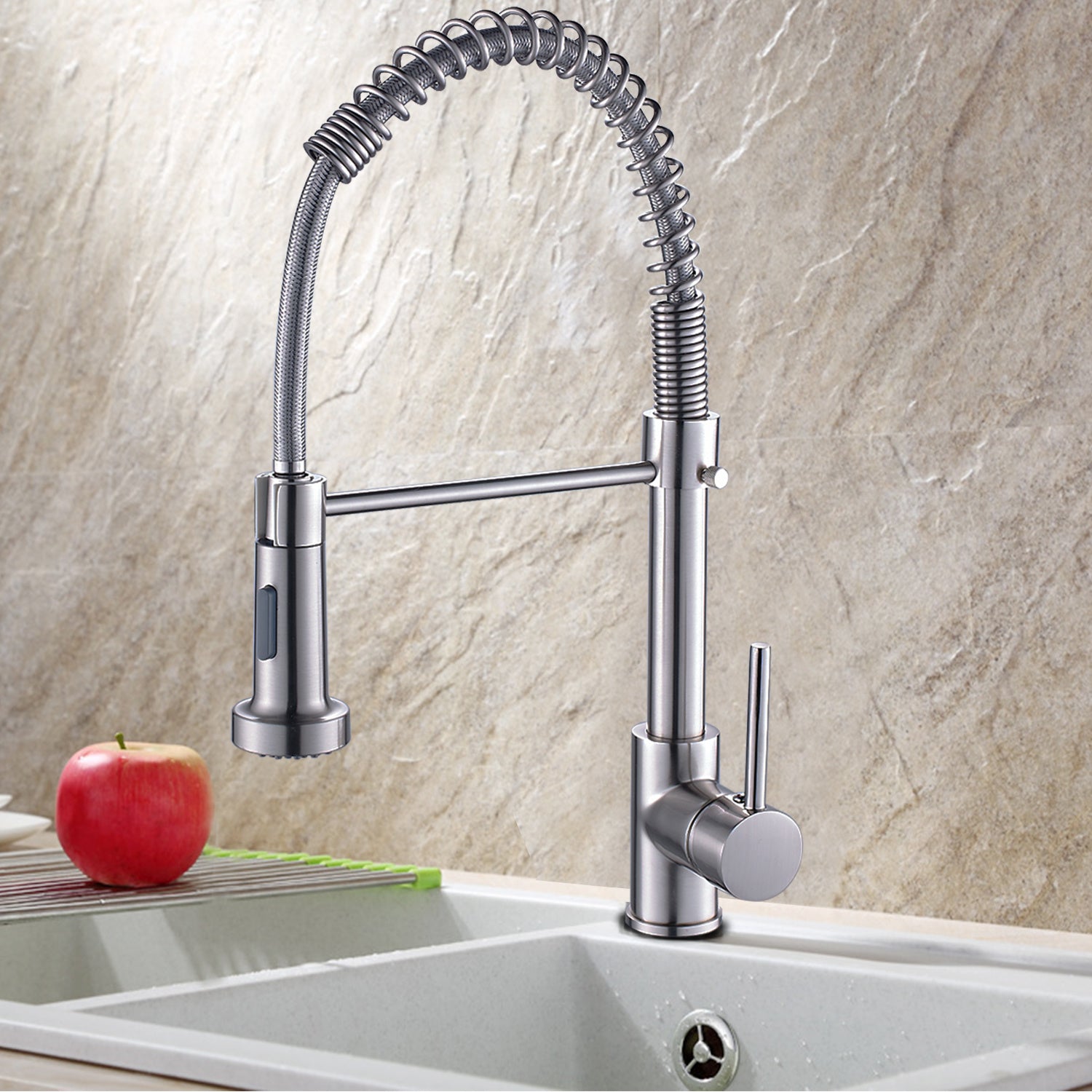 Single Handle Pull-Down Sprayer Kitchen Faucet