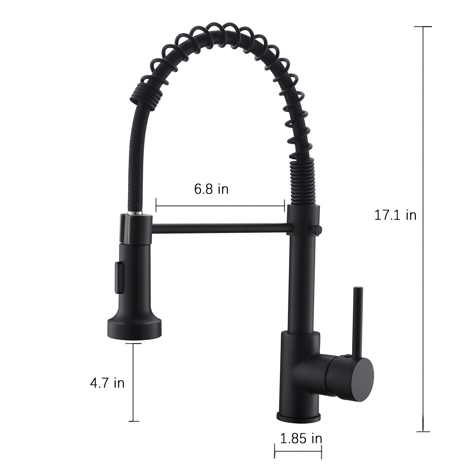 Single Handle Pull-Down Sprayer Kitchen Faucet