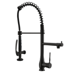 Single Handle Standard Pull Down Kitchen Faucet  Spray in Black