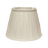 Slant Linen Box Pleat Softback Lampshade with Washer Fitter, White