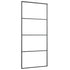 Sliding Door Aluminum and ESG Glass 35.4"x80.7" Black