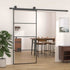 Sliding Door Aluminum and ESG Glass 35.4"x80.7" Black