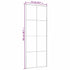 Sliding Door Black 29.9"x80.7" ESG Glass and Aluminum
