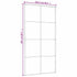 Sliding Door Black 40.4"x80.7" ESG Glass and Aluminum