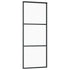 Sliding Door ESG Glass and Aluminum 29.9"x80.7" Black