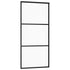 Sliding Door ESG Glass and Aluminum 35.4"x80.7" Black