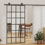 Sliding Door ESG Glass and Aluminum 40.2"x80.7" Black