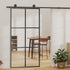 Sliding Door ESG Glass and Aluminum 40.2"x80.7" Black