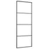 Sliding Door Frosted ESG Glass and Aluminum 29.9"x80.7" Black