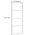 Sliding Door Frosted ESG Glass and Aluminum 29.9"x80.7" Black