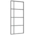 Sliding Door Frosted ESG Glass and Aluminum 35.4"x80.7" Black