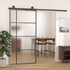 Sliding Door Frosted ESG Glass and Aluminum 40.4"x80.7" Black