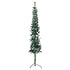 Slim Artificial Half Christmas Tree with Stand Green 7 ft