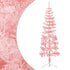 Slim Artificial Half Christmas Tree with Stand Pink 4 ft