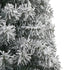 Slim Christmas Tree with Stand and Flocked Snow 106.3" PVC