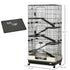 Small Animal Cage with Wheels, Portable Bunny Cage 6-Tier