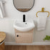Small Size 18 Inch Bathroom Vanity With Ceramic Sink; Wall Mounting Design