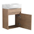 Soft Close Doors Bathroom Vanity With Sink,16 Inch For Small Bathroom