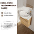 Soft Close Doors Bathroom Vanity With Sink,16 Inch For Small Bathroom