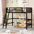 Solid Wood Twin Size Loft Bed with Ladder(Espresso)(OLD SKU: WF191903AAP)