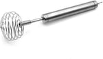 Spiral Egg Whisk Stainless Steel Lightweight Non-Toxic Kitchen Gadget Manual Blender Hand Whisk for Baking Beverage Cooking - WoodPoly.com