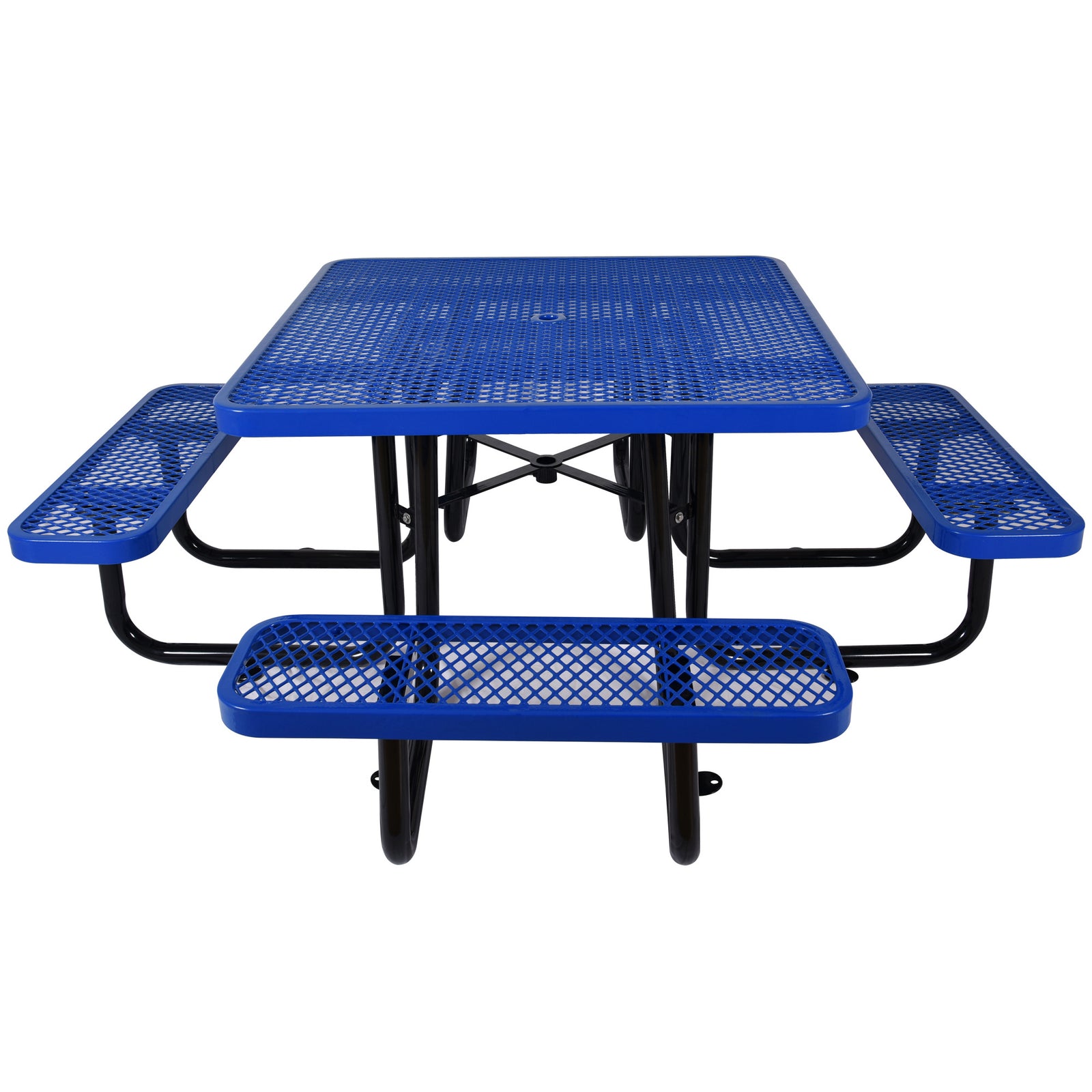 Square Outdoor Steel Picnic Table 46