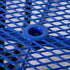 Square Outdoor Steel Picnic Table 46" blue ,with umbrella pole