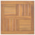 Square Table Top 19.7"x19.7"x1" Solid Wood Teak
