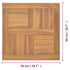 Square Table Top 19.7"x19.7"x1" Solid Wood Teak