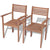 Stackable Patio Chairs 2 pcs Solid Teak Wood - WoodPoly.com