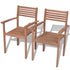 Stackable Patio Chairs 2 pcs Solid Teak Wood - WoodPoly.com