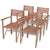 Stackable Patio Chairs 4 pcs Solid Teak Wood - WoodPoly.com