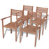 Stackable Patio Chairs 4 pcs Solid Teak Wood - WoodPoly.com