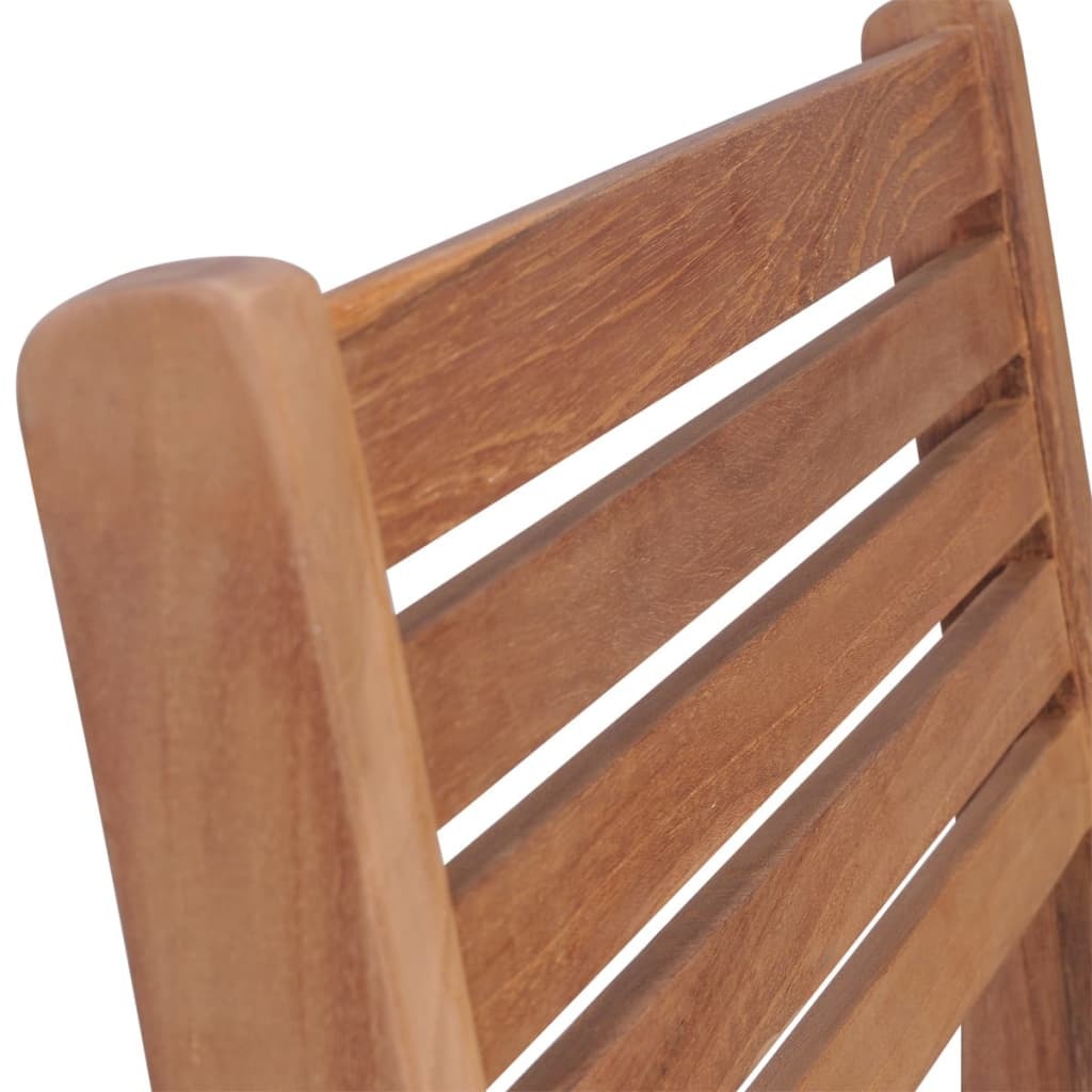 Stackable Patio Chairs 4 pcs Solid Teak Wood - WoodPoly.com