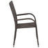Stackable Patio Chairs 6 pcs Poly Rattan Brown - WoodPoly.com