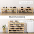 Stackable Wine Rack, Modular Storage Shelves, 72-Bottle Holder, Freestanding Display Rack for Kitchen, Pantry, Cellar, Natural