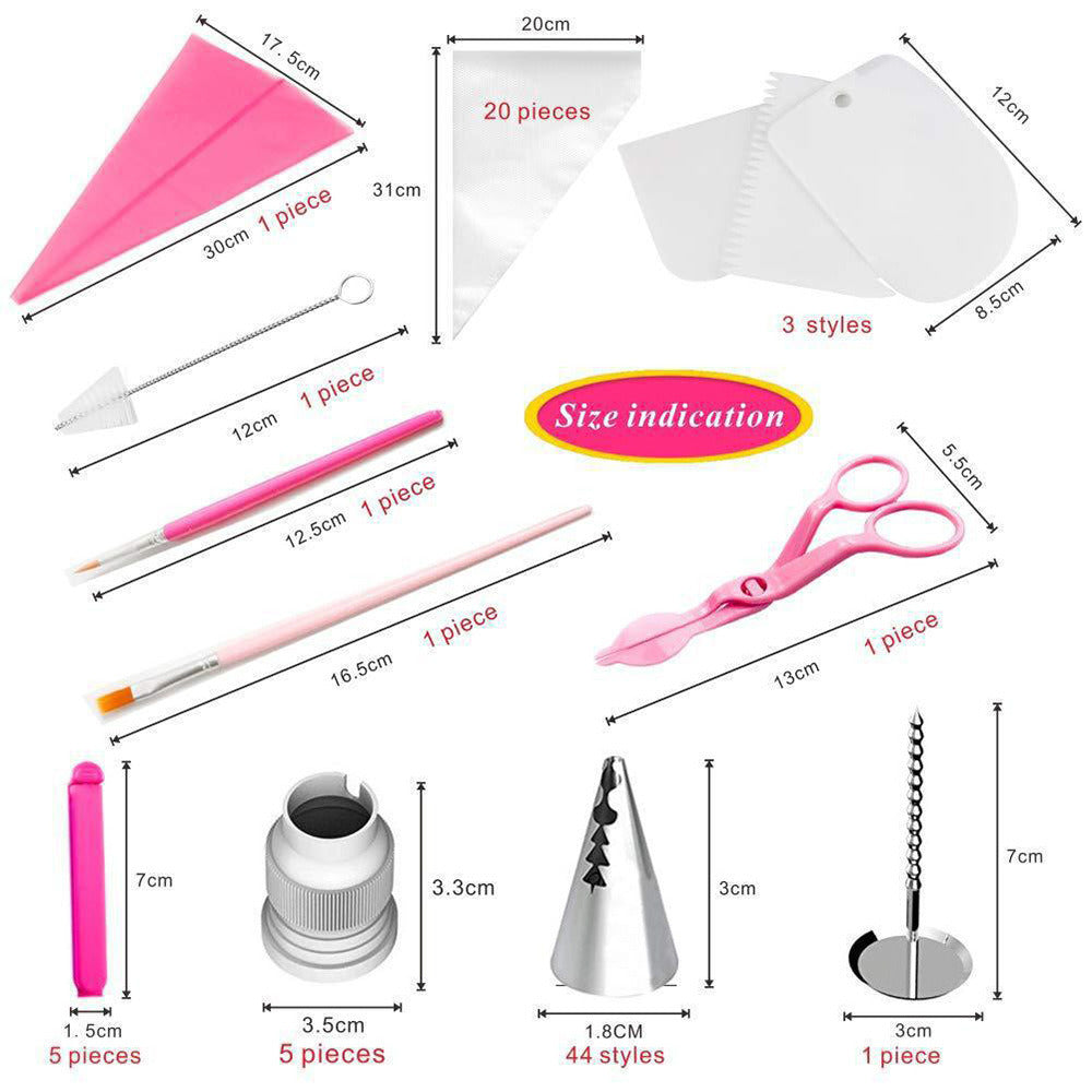 Stainless Steel 83 Pieces Cake Decorating Nozzle Set Baking Tool Decorative Nozzle Set Decorative Tools - WoodPoly.com