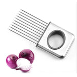 Stainless Steel Onion Holder Slicer Onion Needle for Slicing Tomato Lemon Meat Onion Holder Slicer Tools Cutter Meat Tenderizer Kitchen Gadget Tool - WoodPoly.com