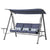 Steel 3-seater Swing Porch Swing with Canopy